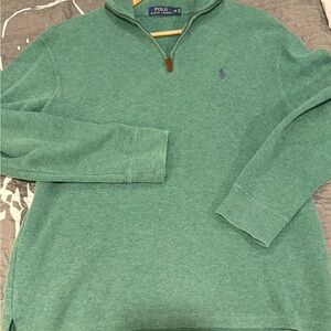 Ralph Lauren Heather green Quarter-Zip Pullover medium